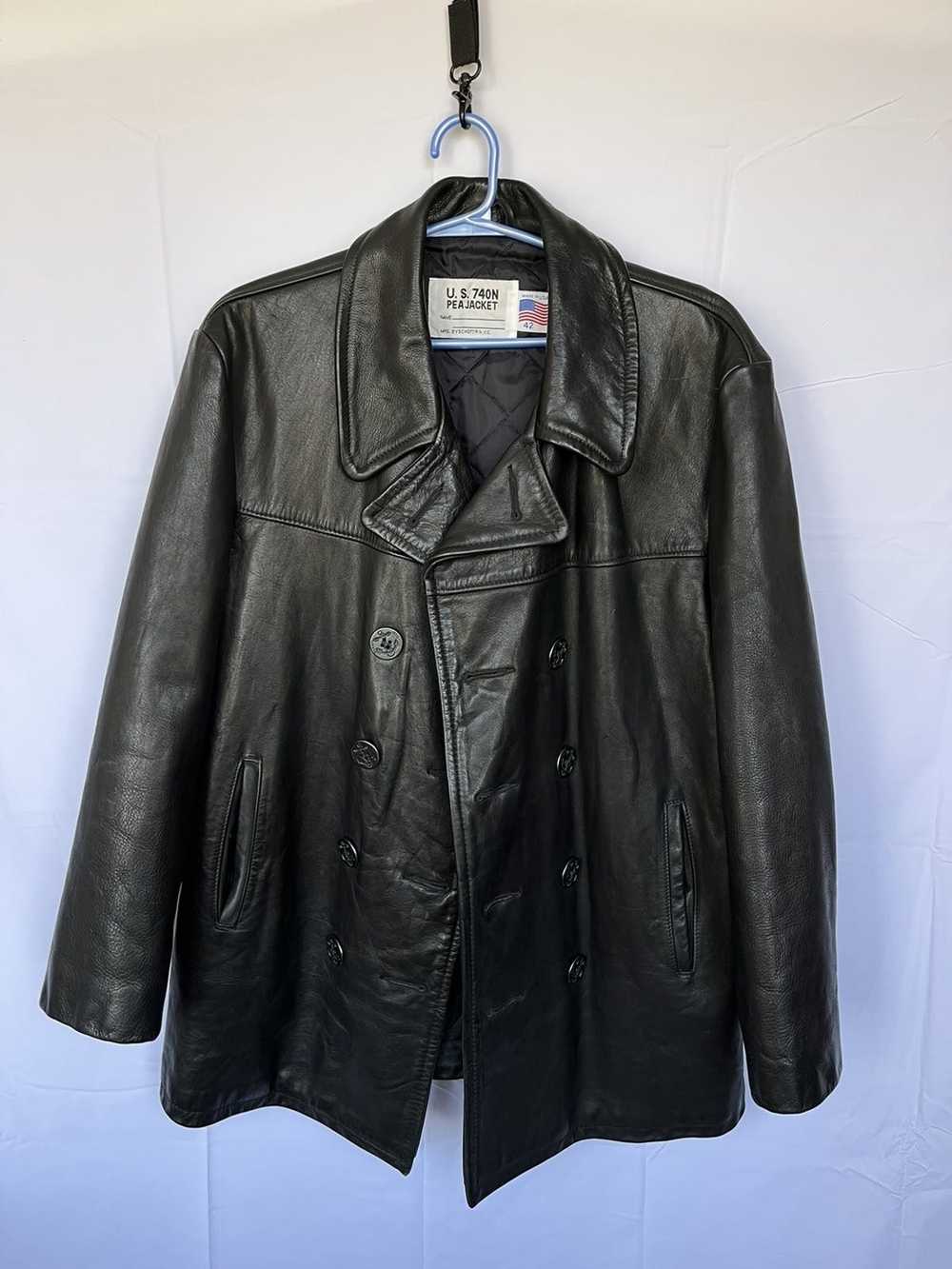 Leather Jacket × Schott Schott U.S. 740N Pea Jack… - image 2