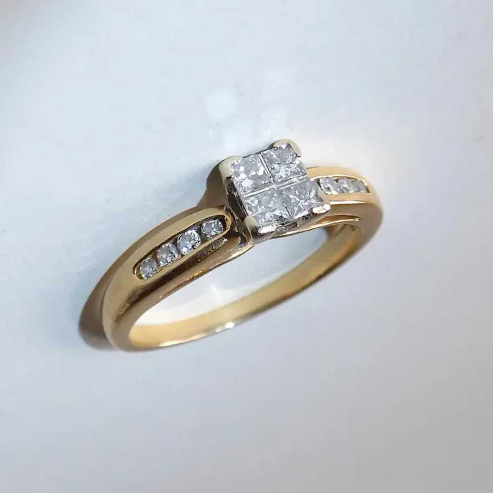 14k Diamond Engagement Ring - image 11