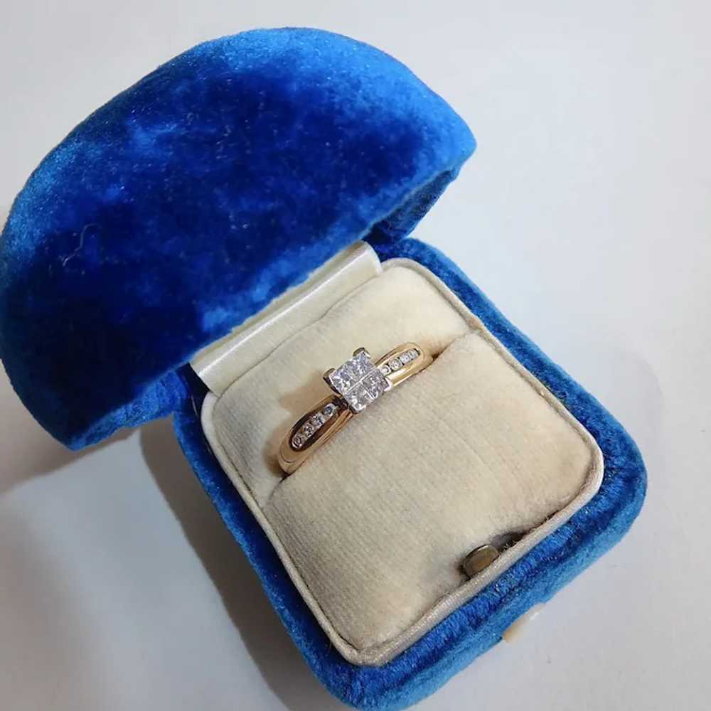14k Diamond Engagement Ring - image 12