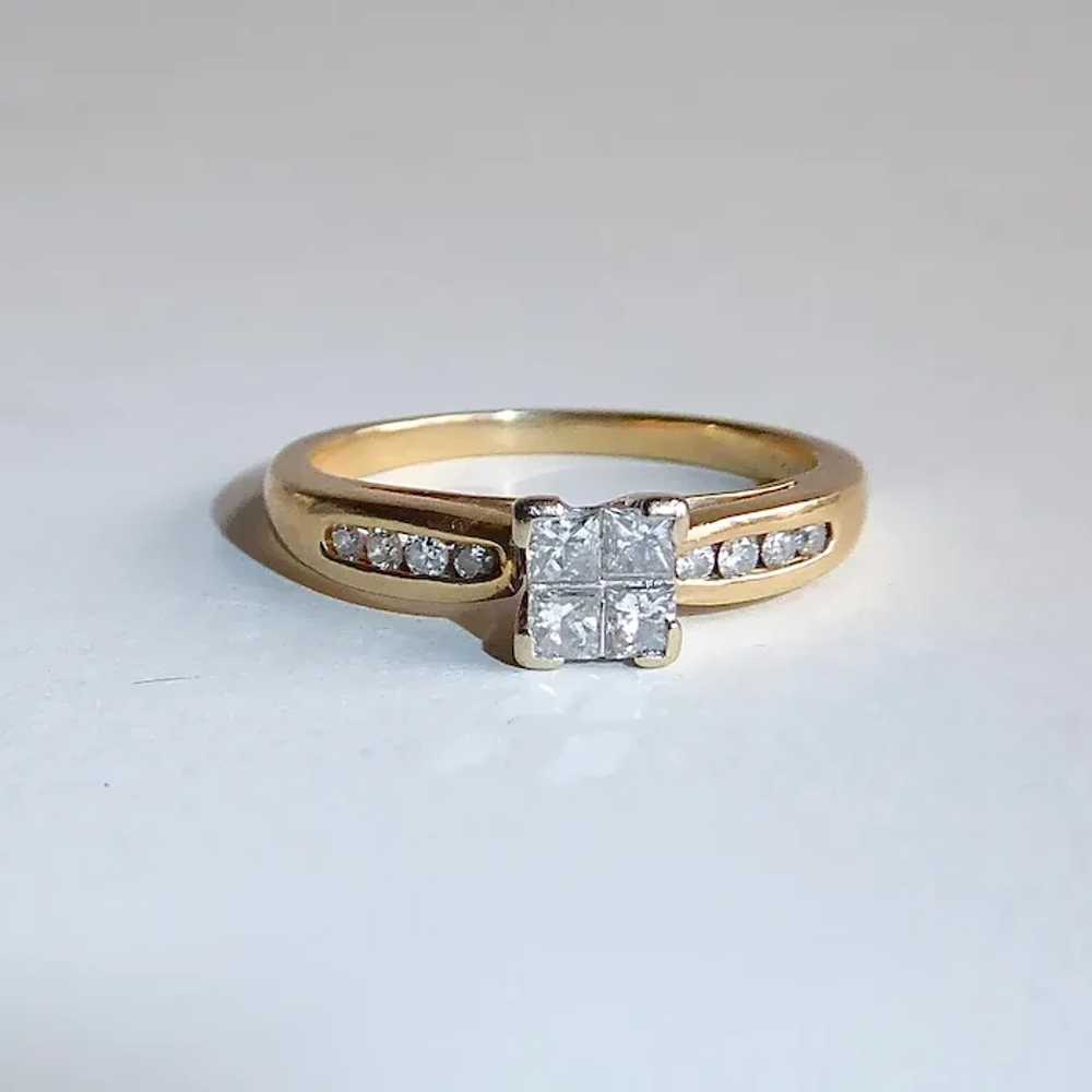 14k Diamond Engagement Ring - image 2