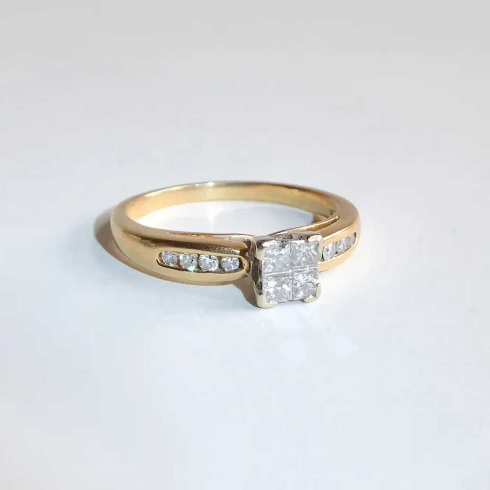 14k Diamond Engagement Ring - image 3