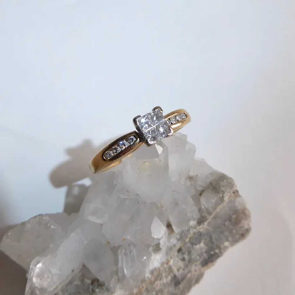 14k Diamond Engagement Ring - image 5