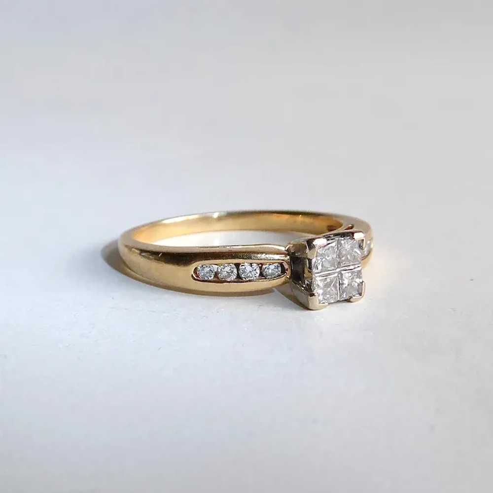 14k Diamond Engagement Ring - image 6
