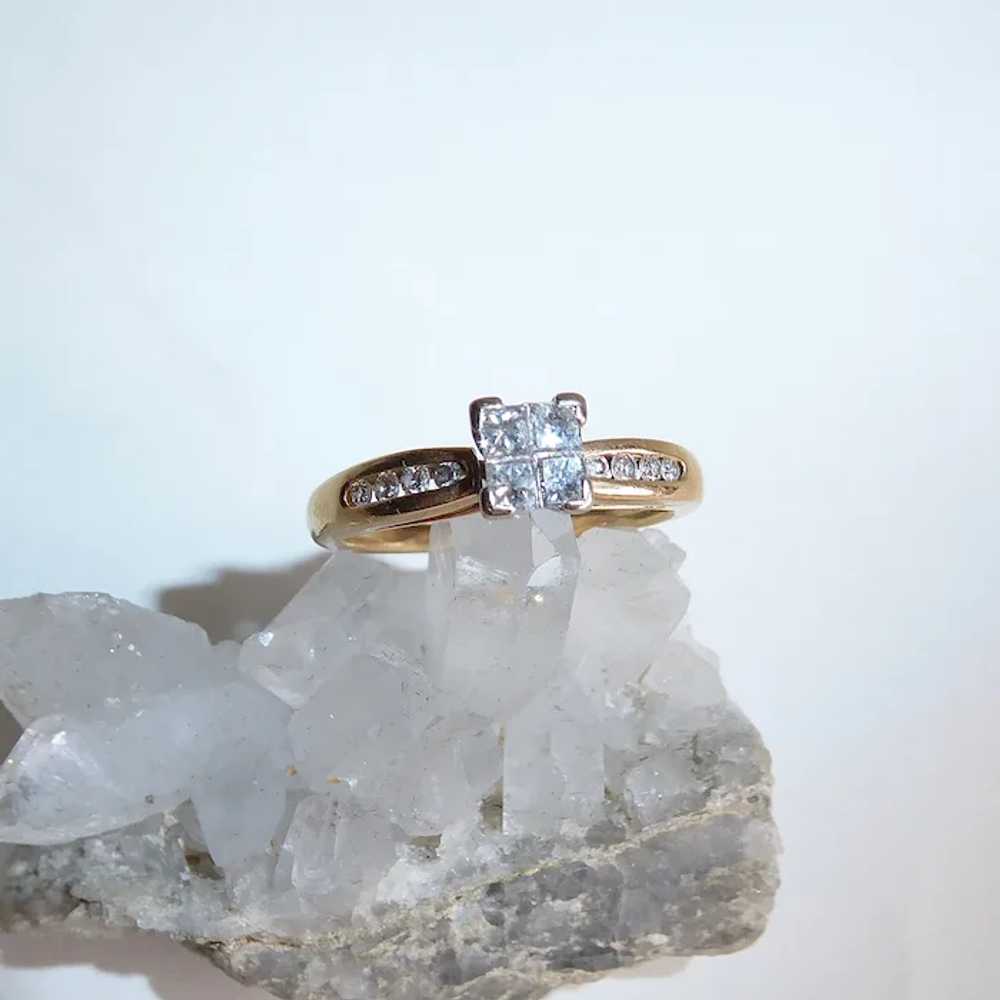 14k Diamond Engagement Ring - image 7
