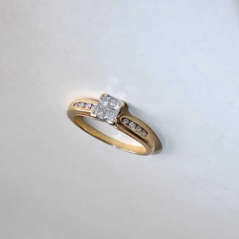 14k Diamond Engagement Ring - image 9