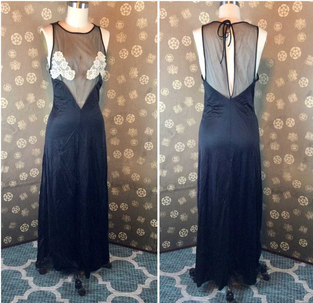 1970s Sheer Bodice Nightgown - image 1