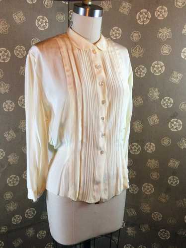 1940s Judy Bond Ivory Blouse