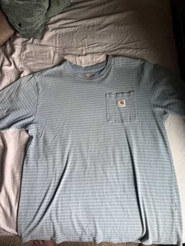 Carhartt × Vintage Blue striped carhartt shirt