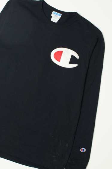 Vintage Champion XL Embroidered Logo Long Sleeve T