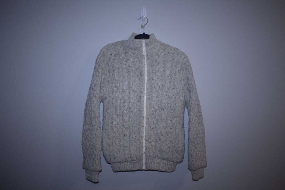Vintage Vintage Wool Herringbone Sweater Jacket - image 1