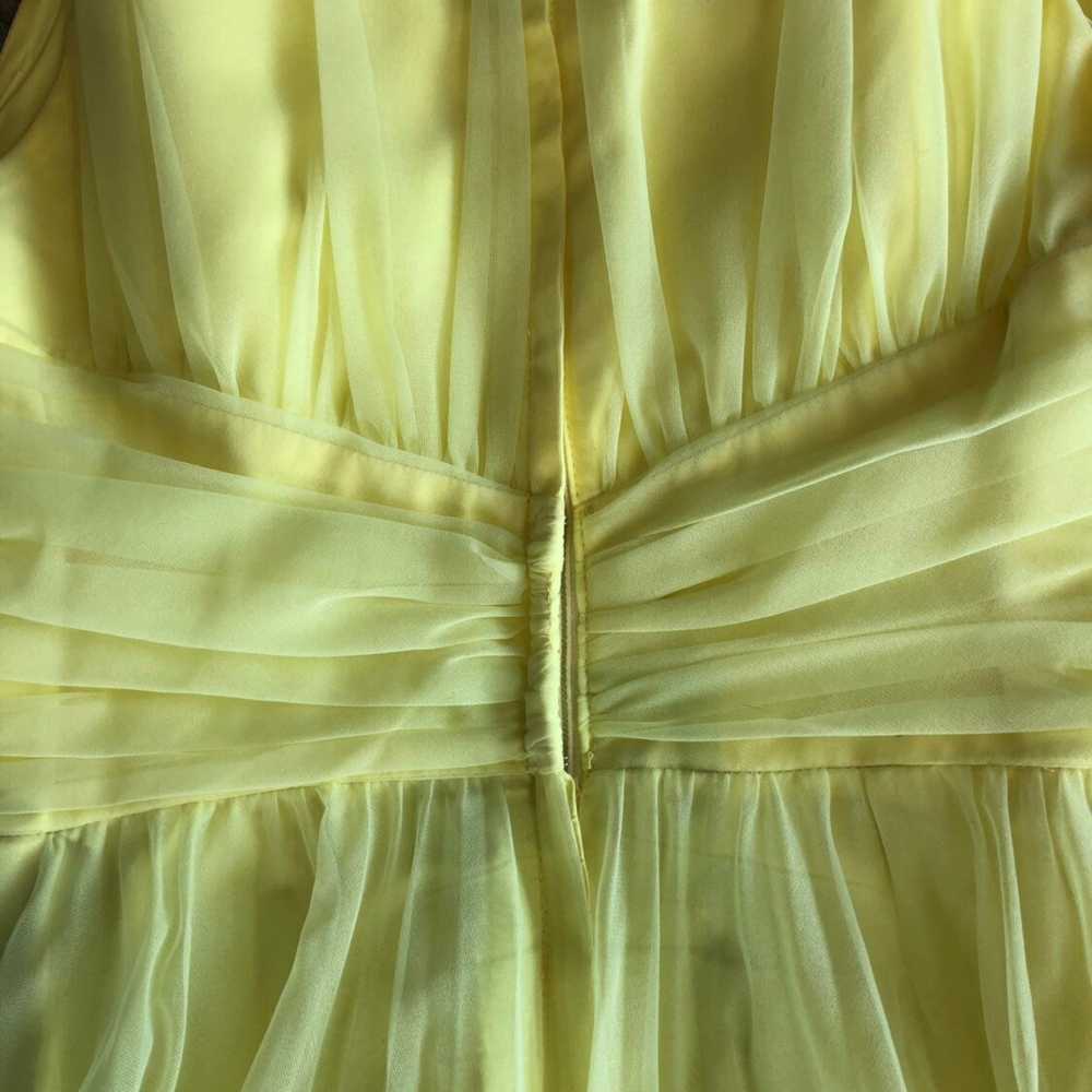 vintage 60s tulle prom yellow maxi gown special o… - image 5