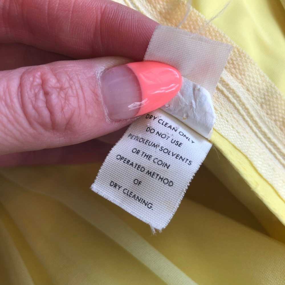 vintage 60s tulle prom yellow maxi gown special o… - image 6
