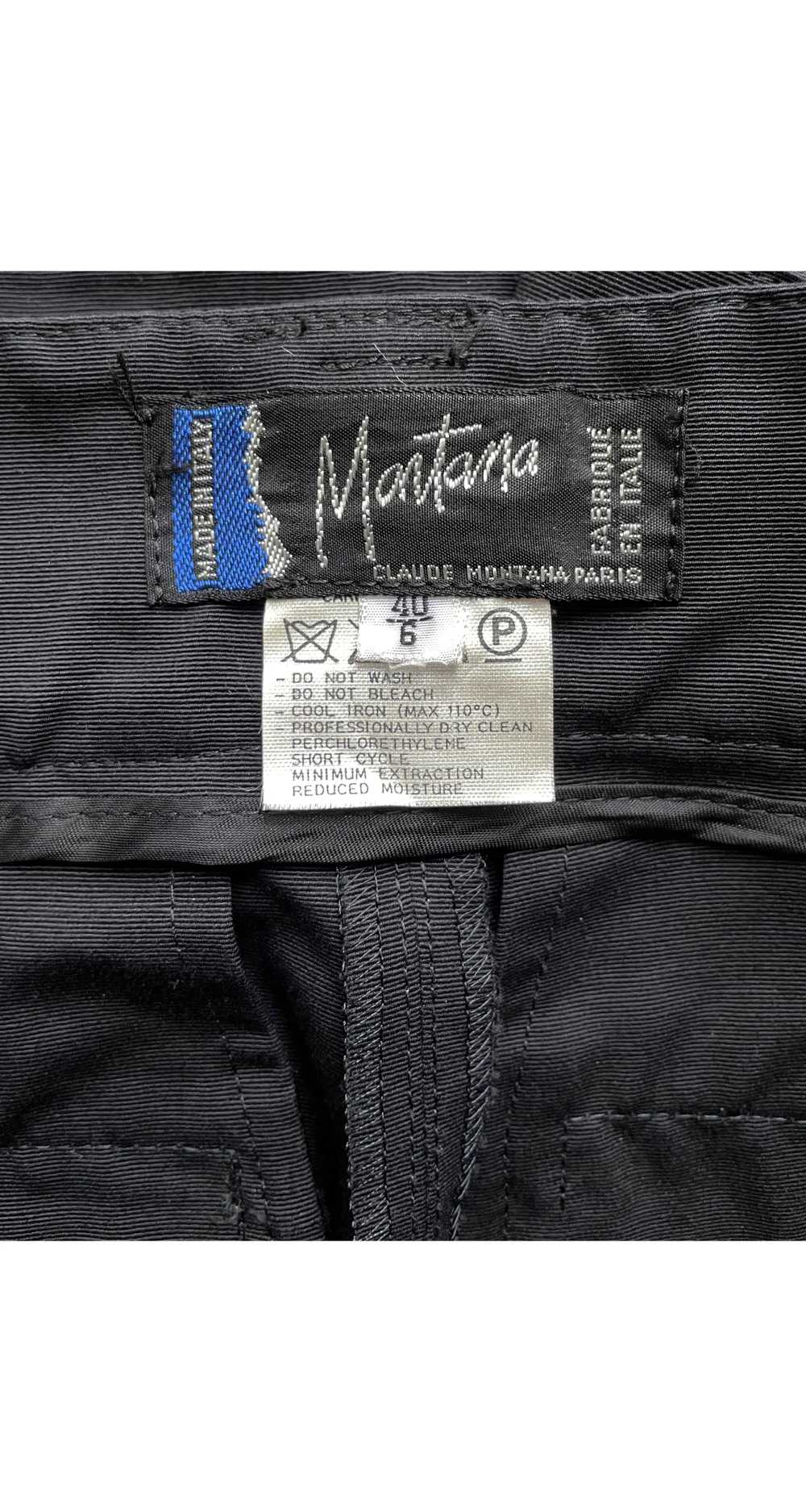 Claude Montana 1991 S/S Structured Black Cotton H… - image 6