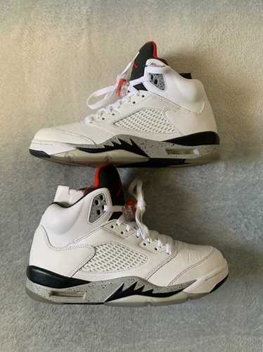 Jordan Brand × Nike Jordan Retro 5 white cement - image 1