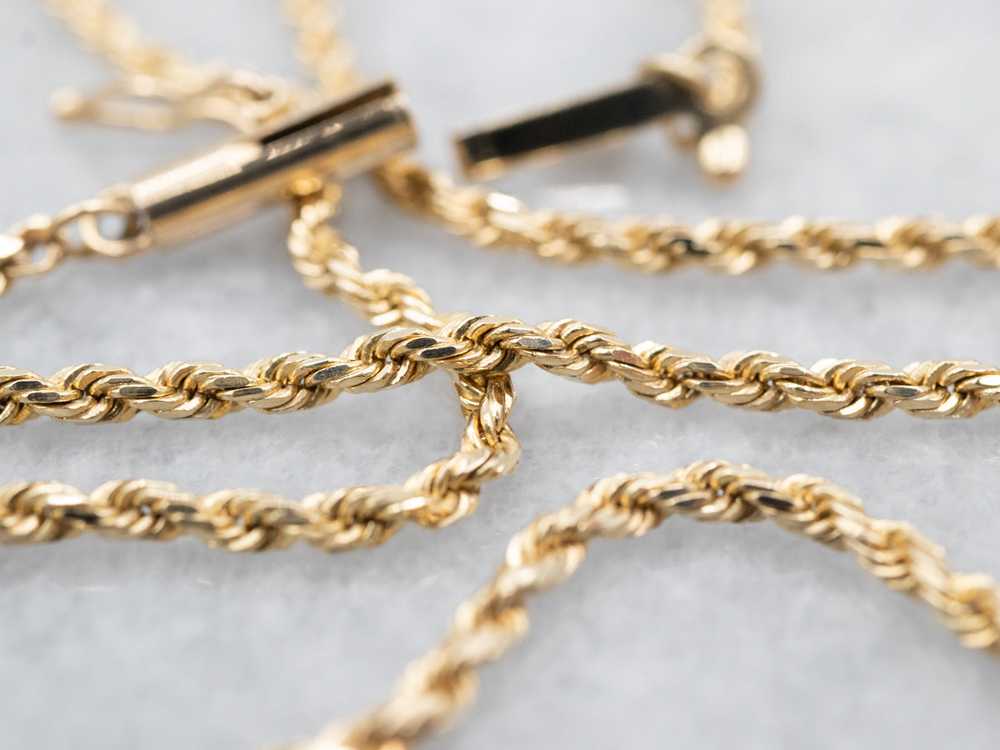 Vintage Yellow Gold Rope Twist Chain - image 3