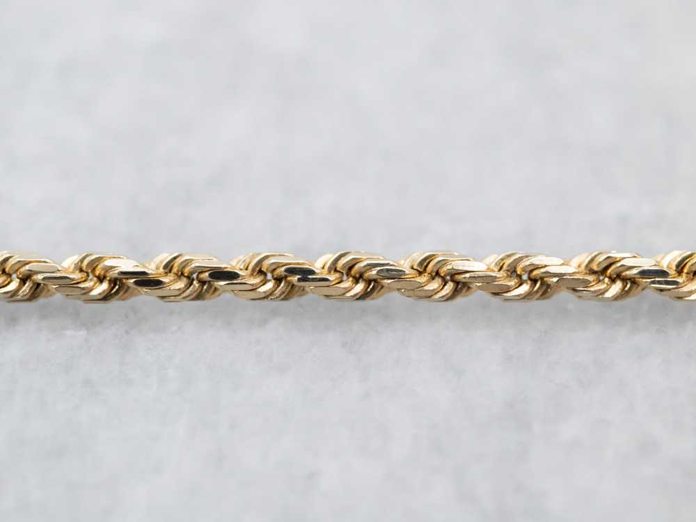 Vintage Yellow Gold Rope Twist Chain - image 4