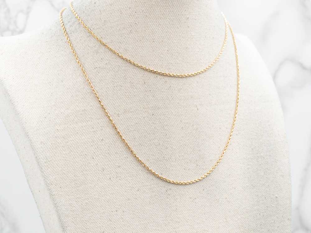 Vintage Yellow Gold Rope Twist Chain - image 5