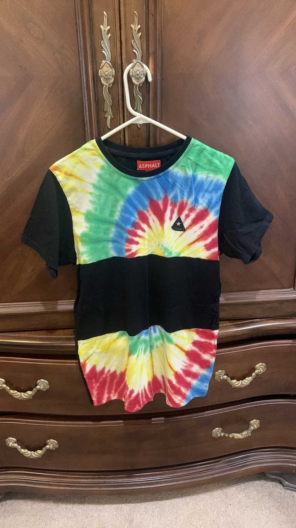 Asphalt Men’s black and tye dyed T-shirt size M A… - image 1