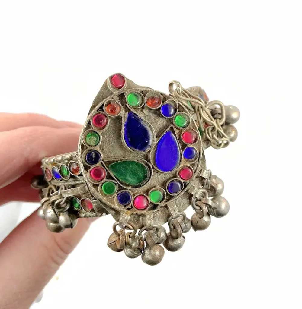 Afghan Bracelet, Vintage Bracelet, Old, Jeweled, … - image 2