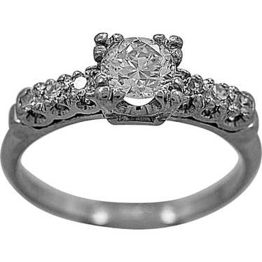 Art Deco .60ct. Diamond & Platinum Antique Engagem