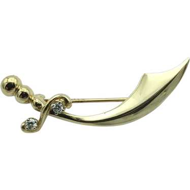 14K Diamond Shriners Sword Pin