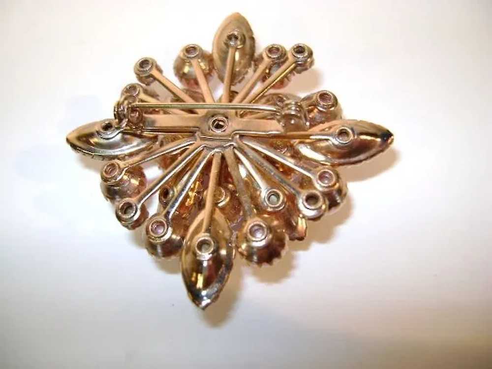 VINTAGE Classic Simple Rose Rhinestones and Pink … - image 4