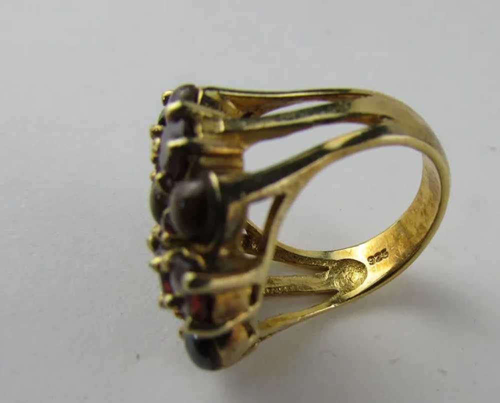 Sterling Silver Garnet and Agate Ring - image 10