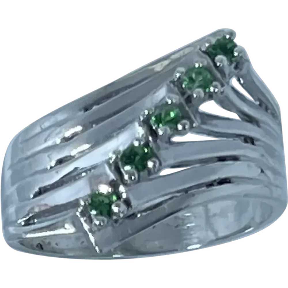 14k Tsavorite  Ring, Handcrafted, free resize - image 1