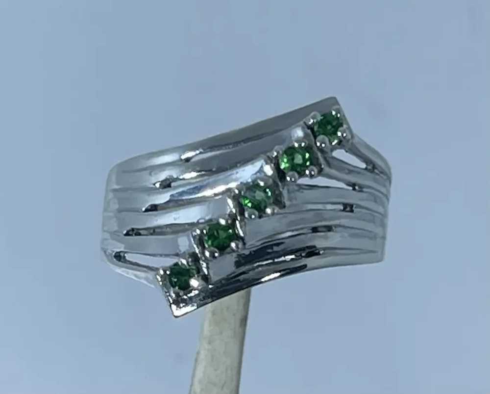 14k Tsavorite  Ring, Handcrafted, free resize - image 3