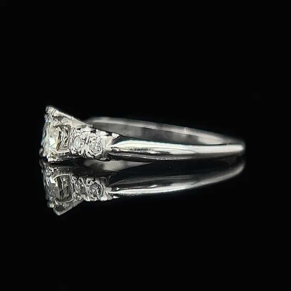 Art Deco .51ct. Diamond & Platinum Antique Engage… - image 3