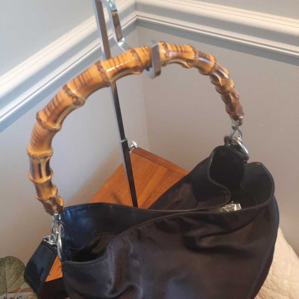 Gucci Bamboo Top Handle cloth handbag - image 3