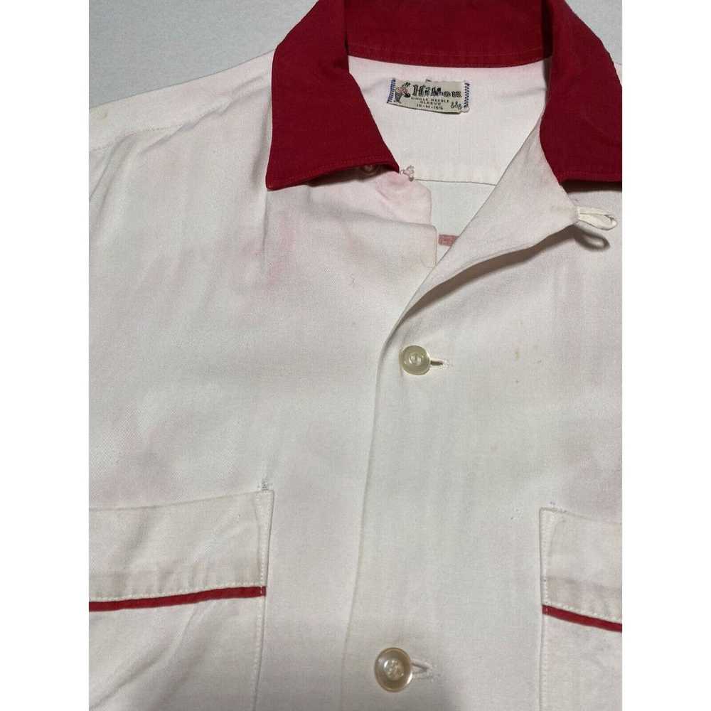 Vintage VTG 60s Hilton Chain Stitch Bowling Shirt… - image 4