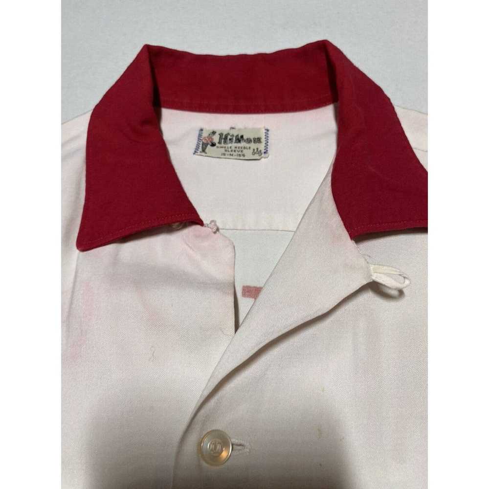 Vintage VTG 60s Hilton Chain Stitch Bowling Shirt… - image 5