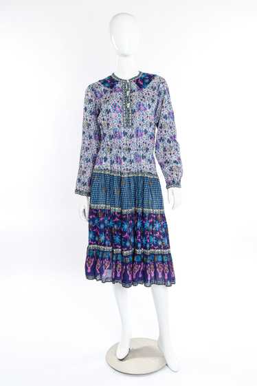 KAISER Gauzy Floral Peasant Dress
