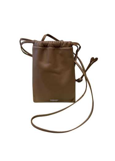 Burberry Brown Leather Crossbody Phone Pouch