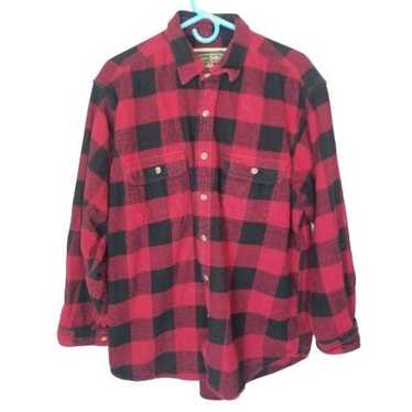 Other Habit Men 2XL Blue Red Plaid Fishing Vented Button Up Shirt