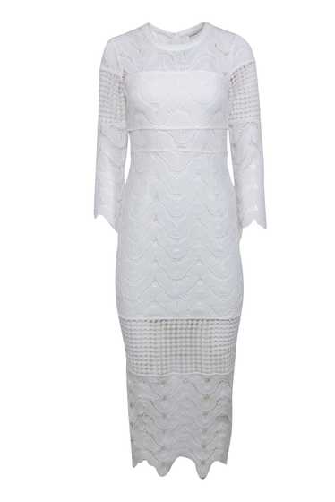 Premonition - White Crochet Long Sleeve Maxi Dress