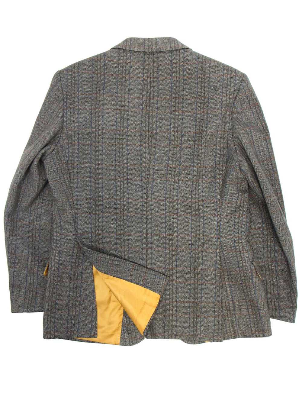 Vintage Saxony Herringbone Check Tweed Jacket - image 2