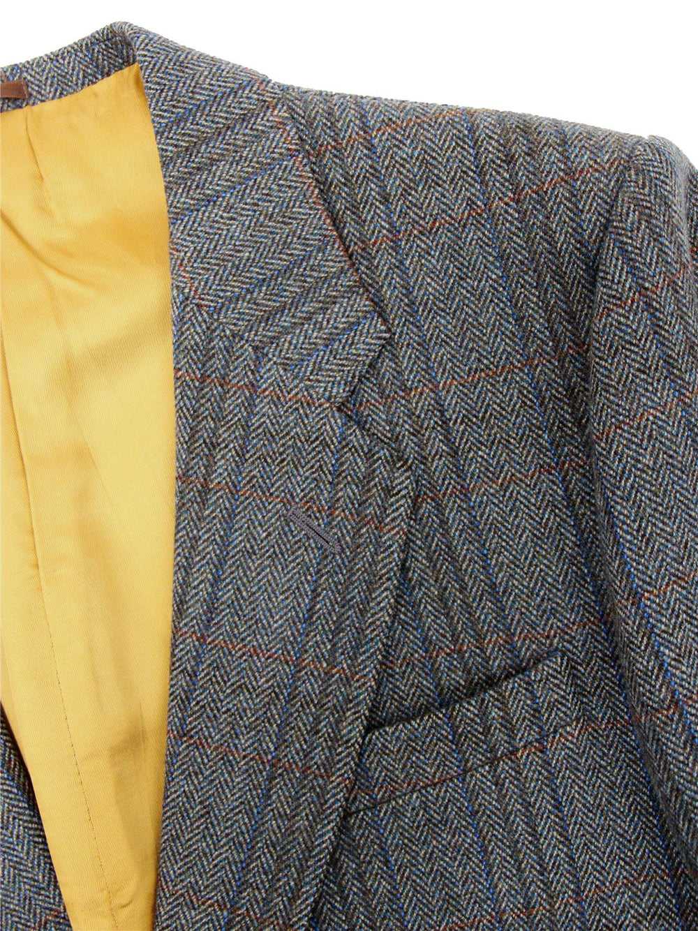 Vintage Saxony Herringbone Check Tweed Jacket - image 3