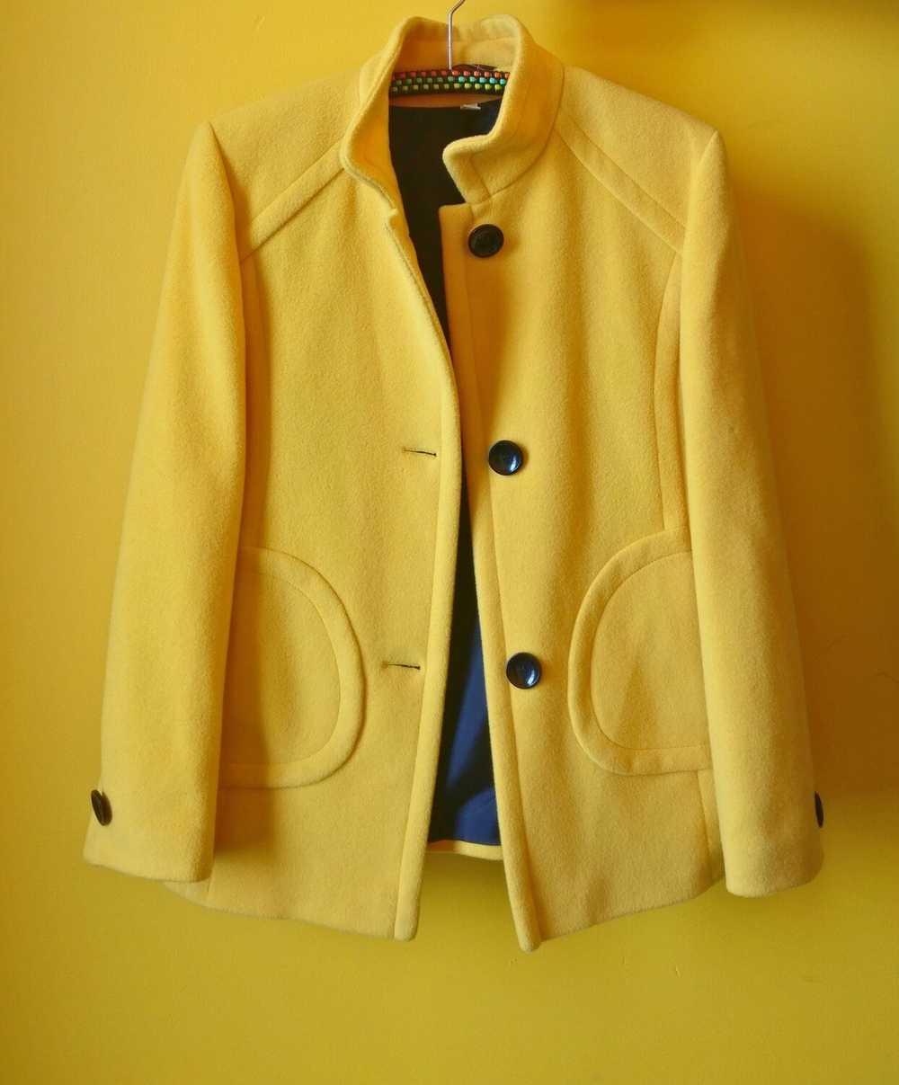 Spring yellow 60s wool nylon jacket M - image 1