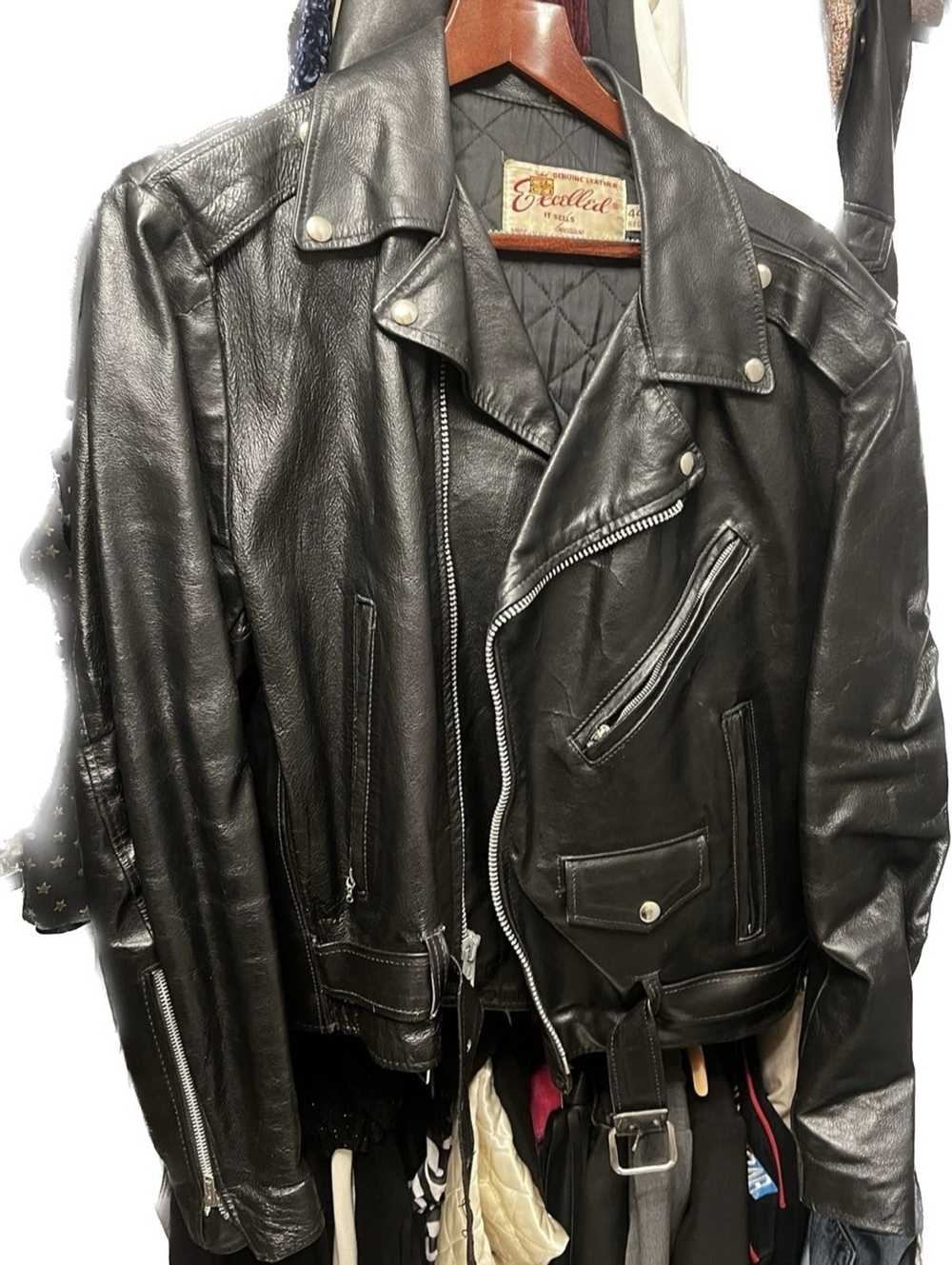 Excelled × Vintage Vintage Leather Motorcycle Jac… - image 3