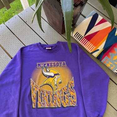 CustomCat Minnesota Vikings Vintage NFL Crewneck Sweatshirt Purple / 5XL