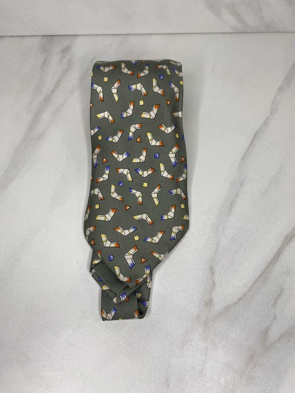 Hermes Vintage Hermes Paris 100% silk necktie - image 1