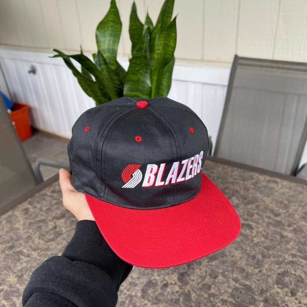 Vtg Portland Trail Blazers 1990 NBA Finals Red Snapback Trucker Hat Cap  Youth