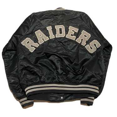 Vintage NFL Raiders Jacket 1990s Size Medium Made in USA Chalkline