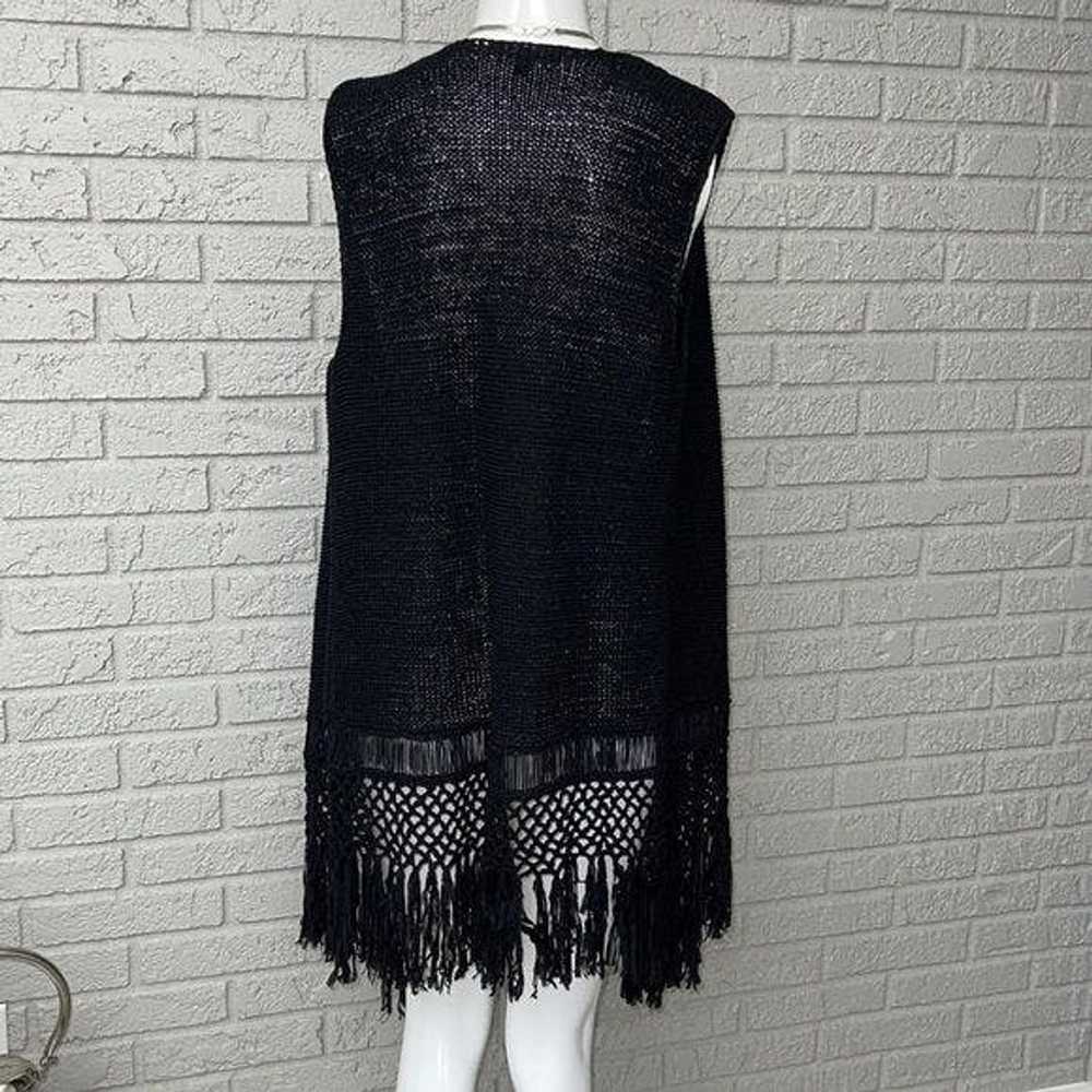 Other Relativity Sleeveless Open Front Tassel Car… - image 4