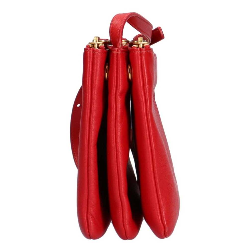 Celine Celine trio small shoulder bag leather red… - image 4