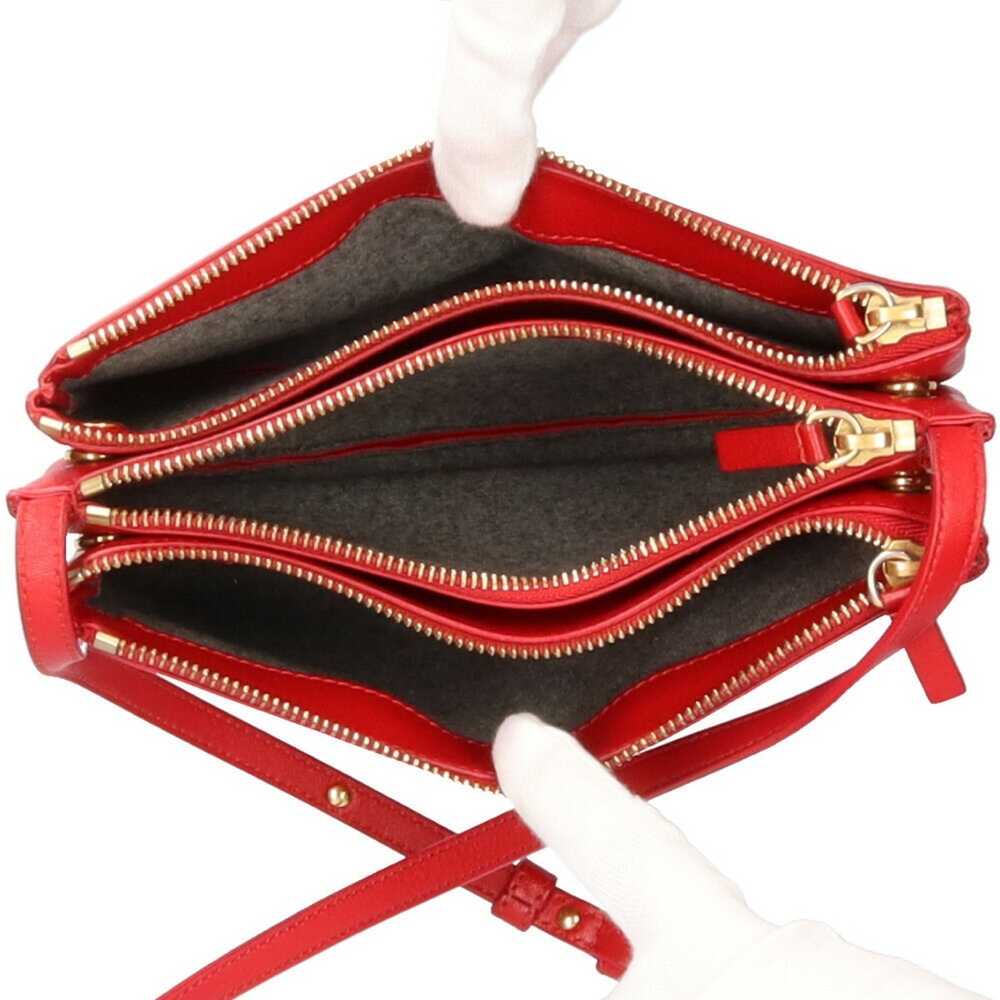 Celine Celine trio small shoulder bag leather red… - image 7