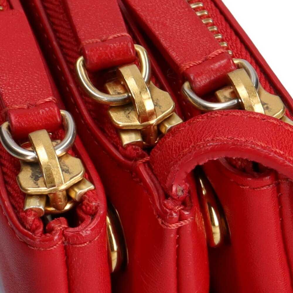 Celine Celine trio small shoulder bag leather red… - image 8