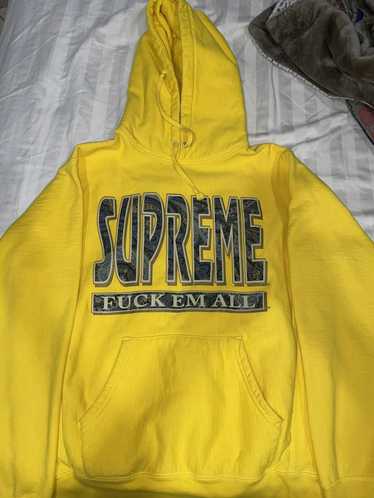 Supreme SUPREME Fuck Em All Denim hoodie jacket - Gem